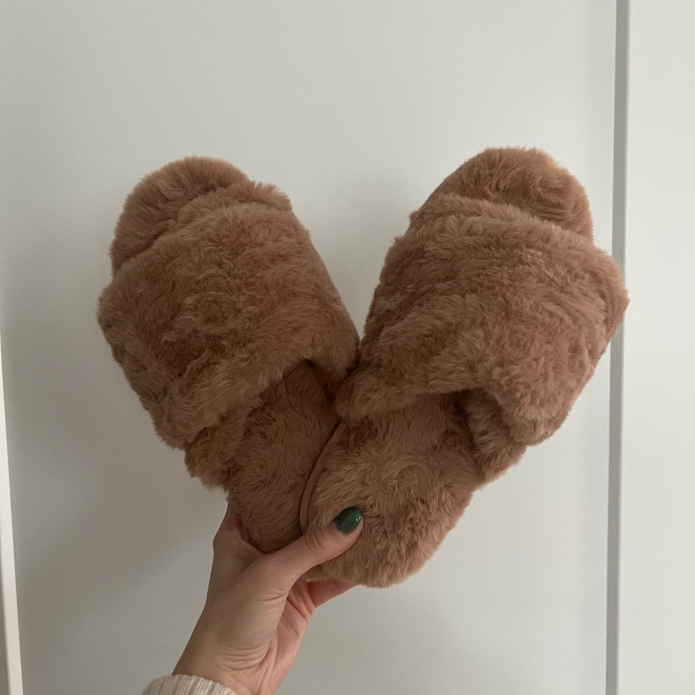 Brown slippers